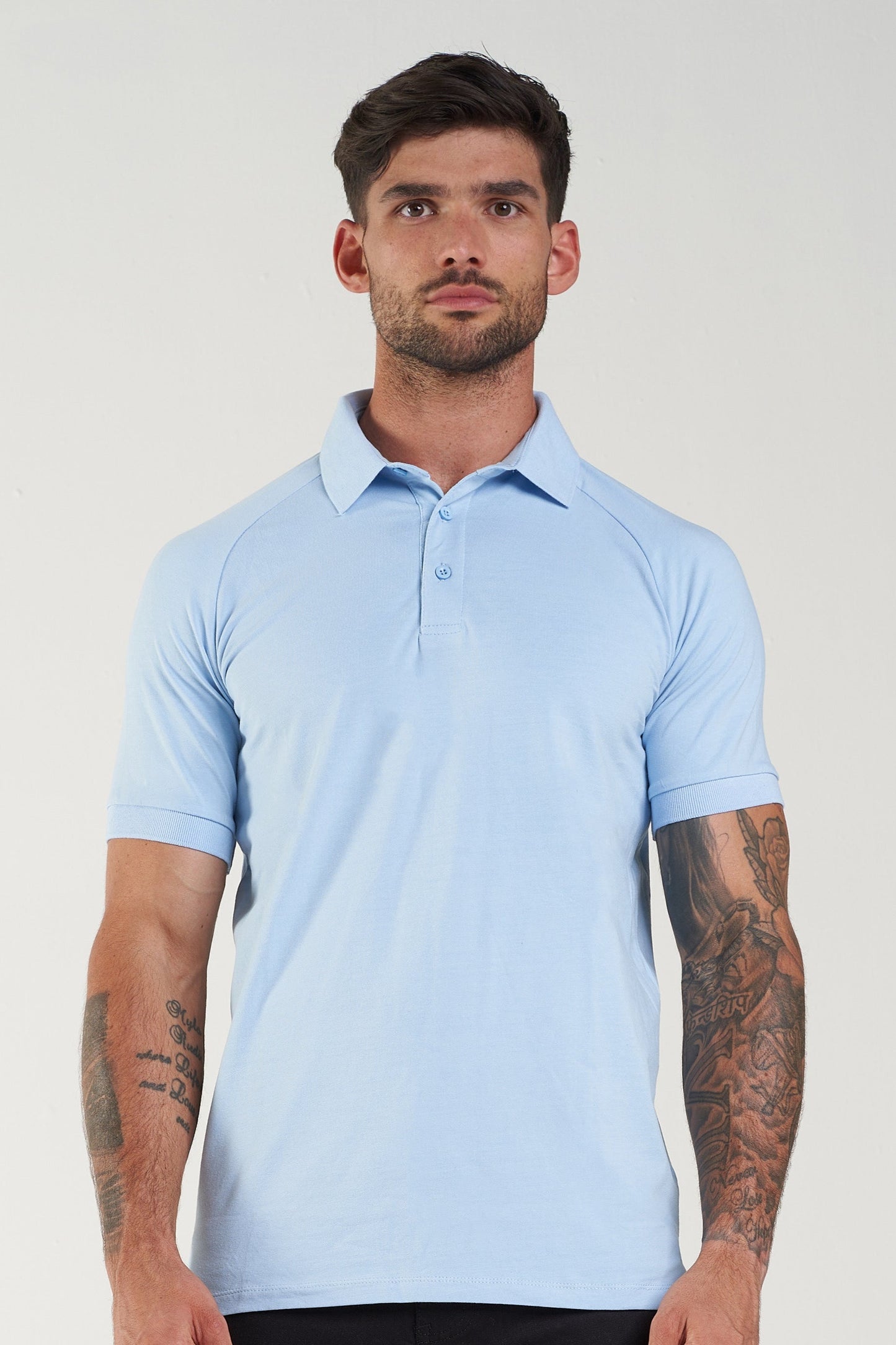 THE MUSCLE BUTTON POLO