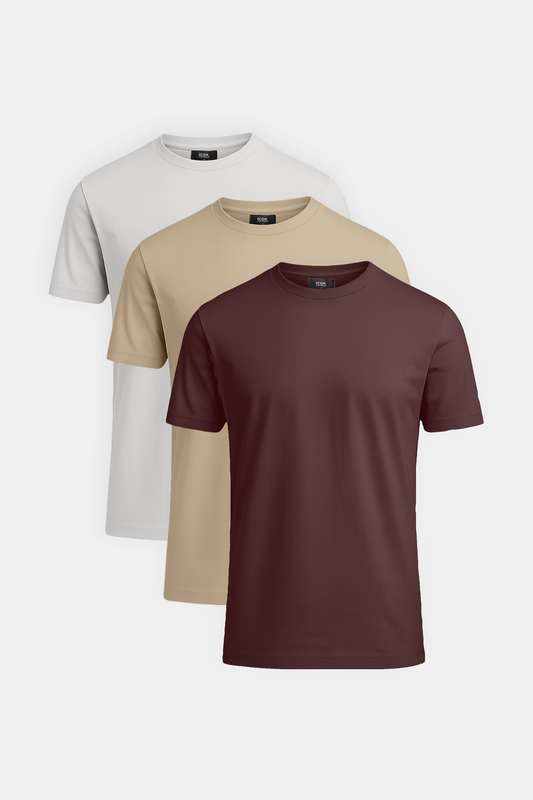 LUXE T-SHIRT 3-PACK - NEUTRAL BLEND